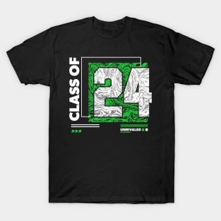 Class of 2024 Urban Streetwear // Graduation Class of '24 Green T-Shirt